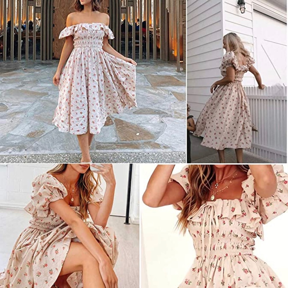 Summer Floral Print Dress Med
